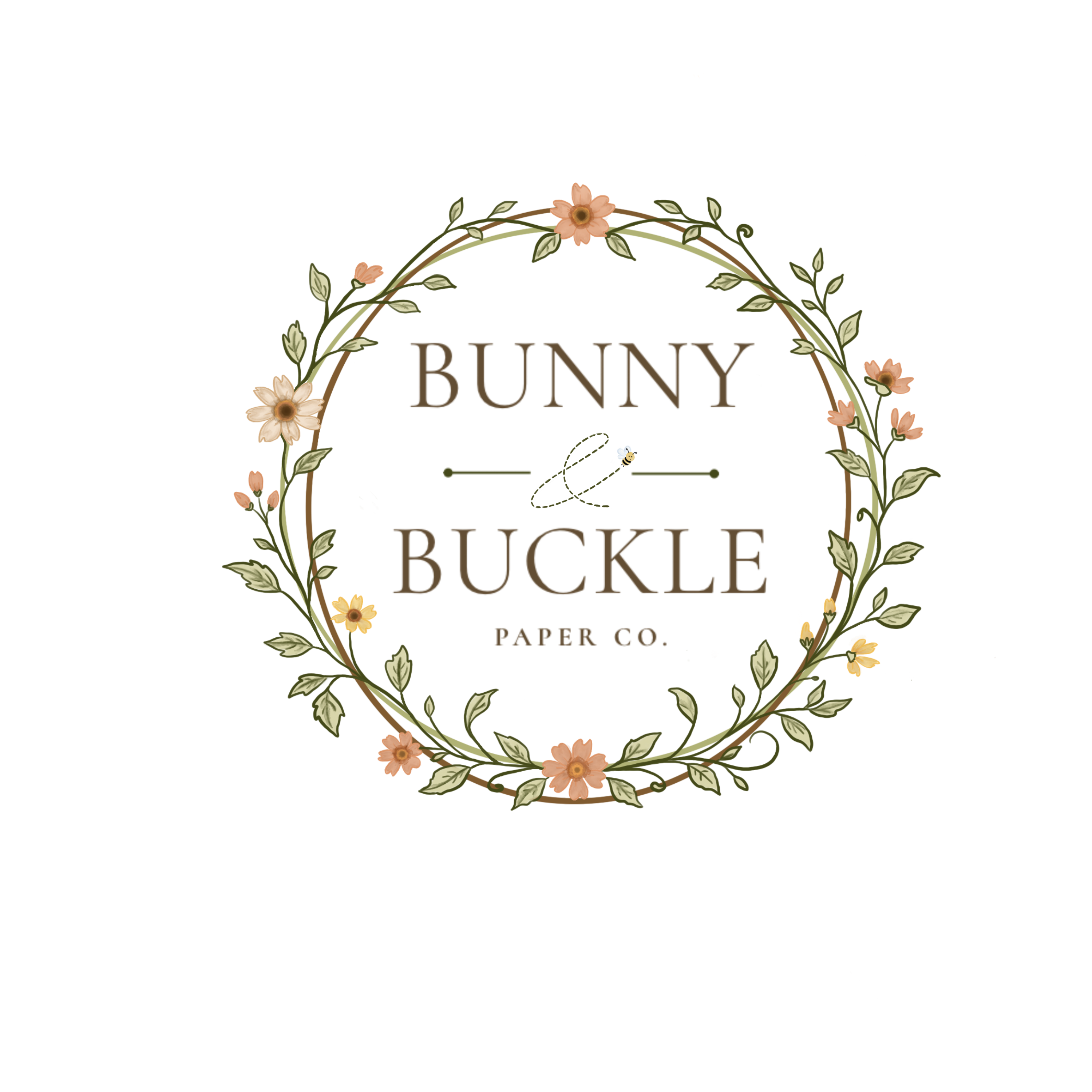 Bunny & Buckle Paper Co. round logo